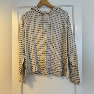 Aerie soft warm weather striped sweatshirt with hood